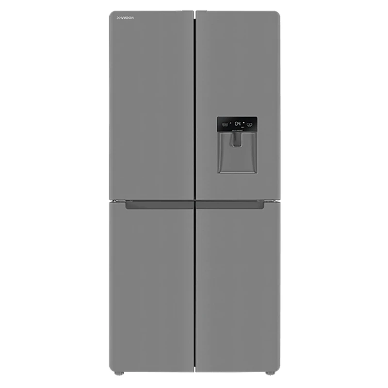 یخچال فریزر ساید بای ساید 28 فوت ایکس ویژن مدل TF541-AWD/ASD، دارای نمایشگر، آبسردکن، یخساز نیمه‌اتوماتیک، بدون برفک، با ارتفاع 185، عمق 67.8 و پهنای 86 سانتی‌متر، میزان مصرف انرژی A+، دارای 3 طبقه در